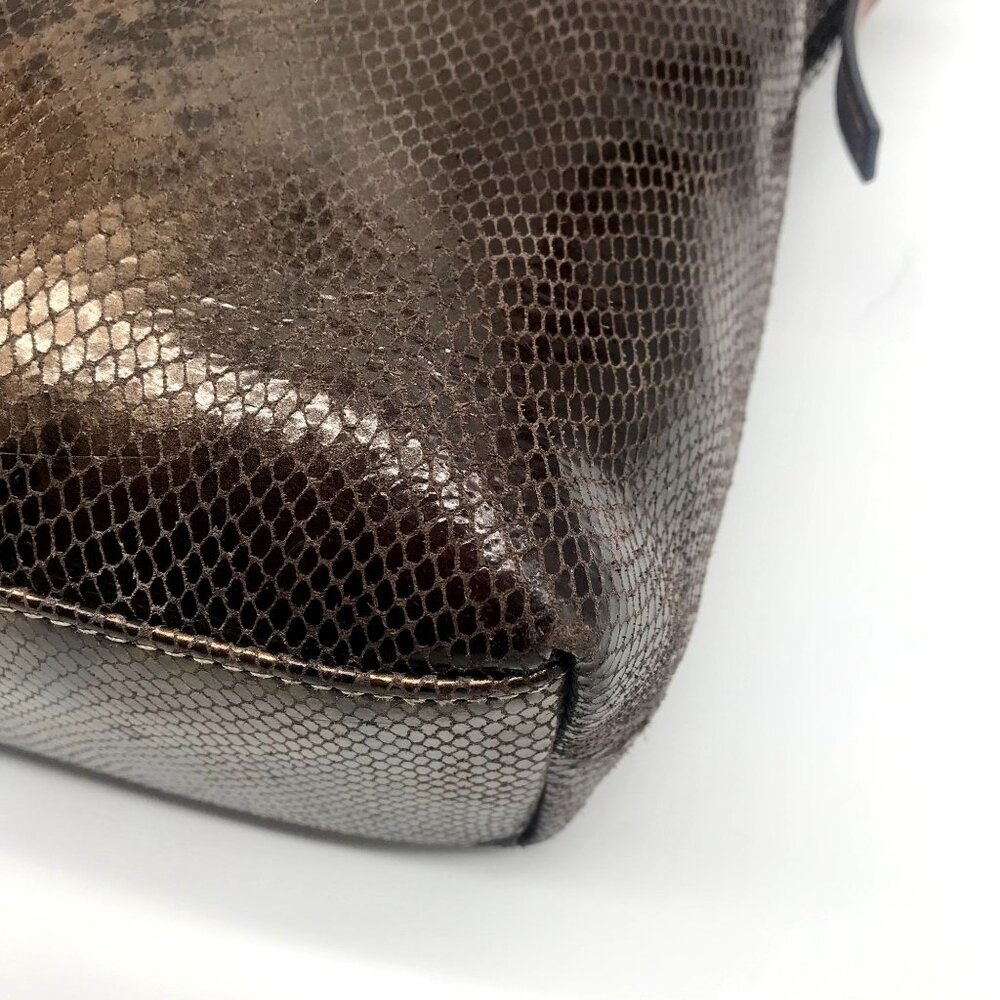 Dooney & Bourke Kitney Brown Python Leather Dixon… - image 6